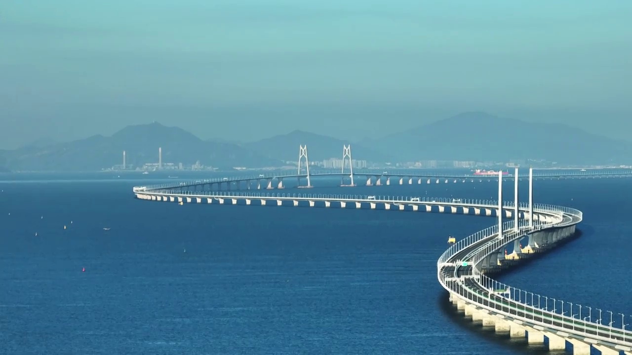 港珠澳大桥航拍视频下载