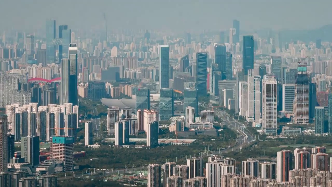 南京高楼林立的现代城市建设视频素材