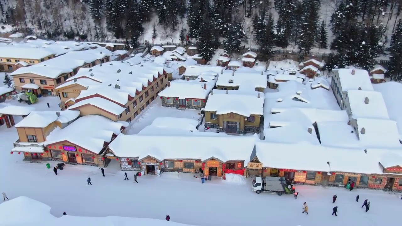 雪乡雪景视频素材