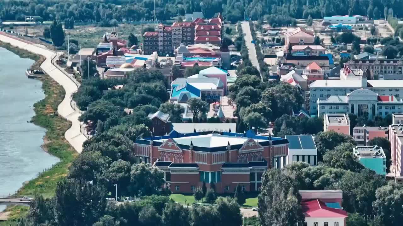 新疆布尔津航拍视频素材