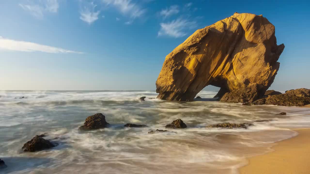 葡萄牙海岸线海拱视频素材