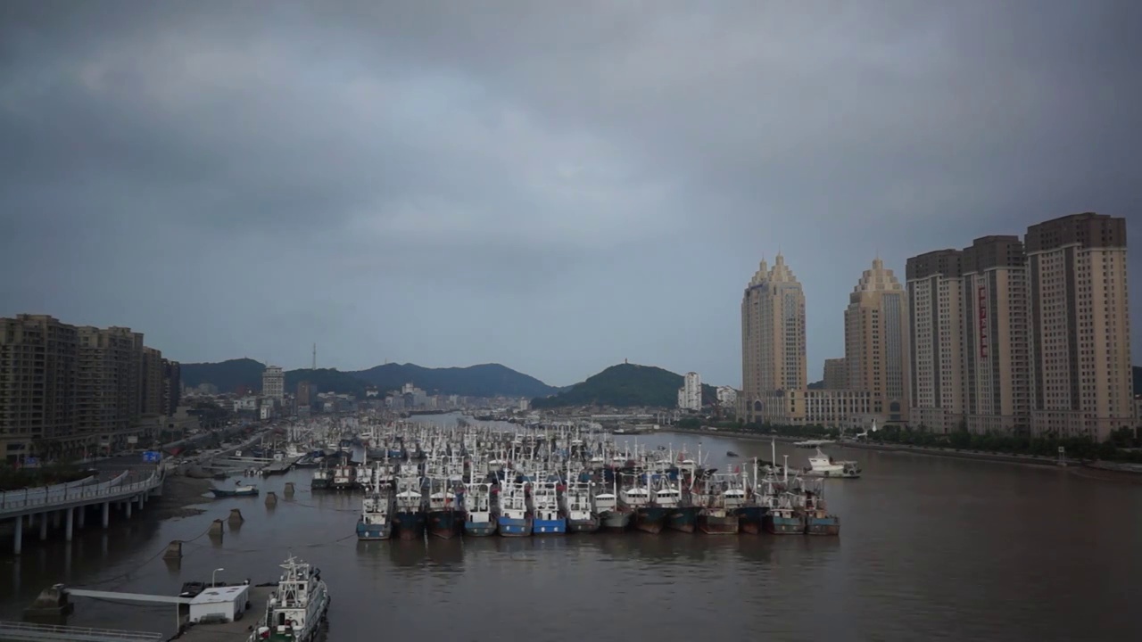 浙江舟山渔港视频素材