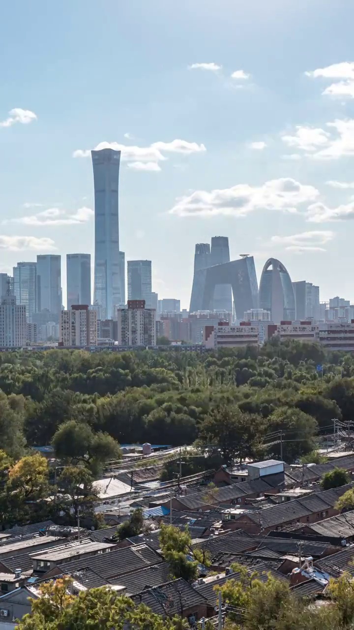 北京国贸CBD天际线延时摄影视频素材