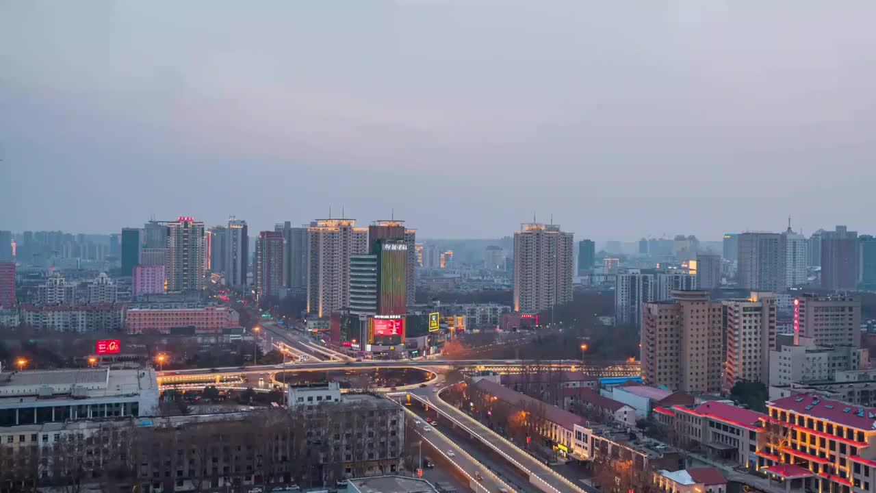 郑州紫荆山金水立交的交通视频素材
