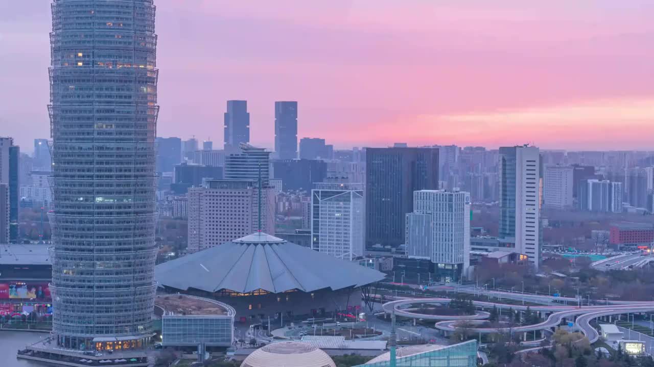 郑州城市日出视频素材