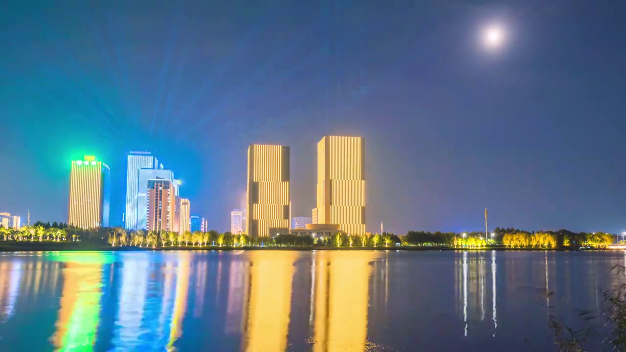 龙之湖郑州地标视频素材