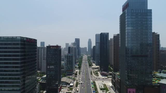 武汉徐东大街街景航拍视频素材