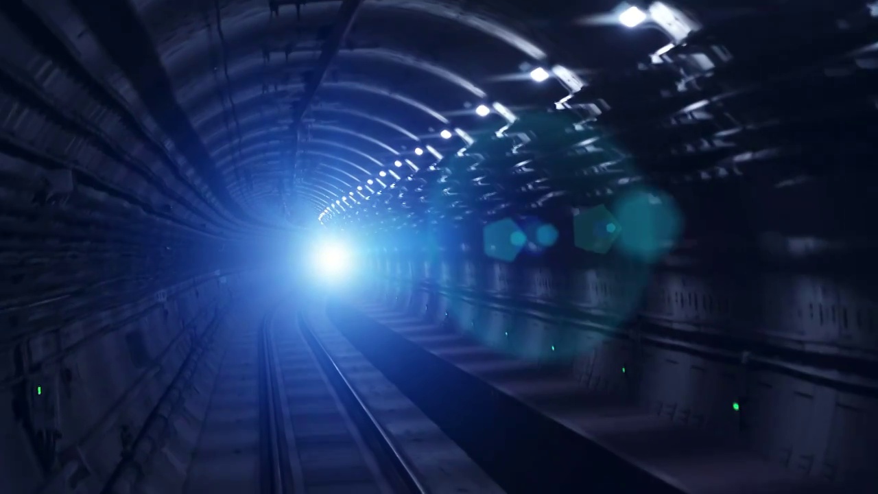 北京地铁隧道视频素材