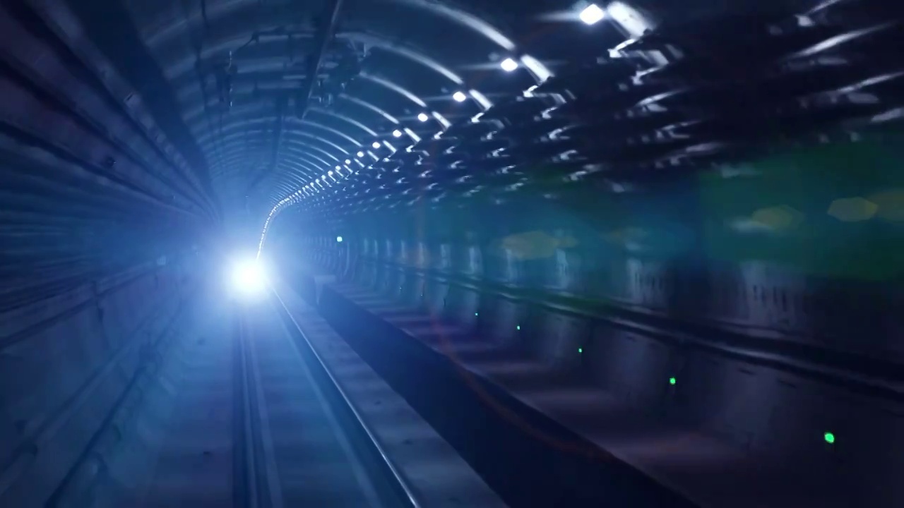 北京地铁隧道视频素材