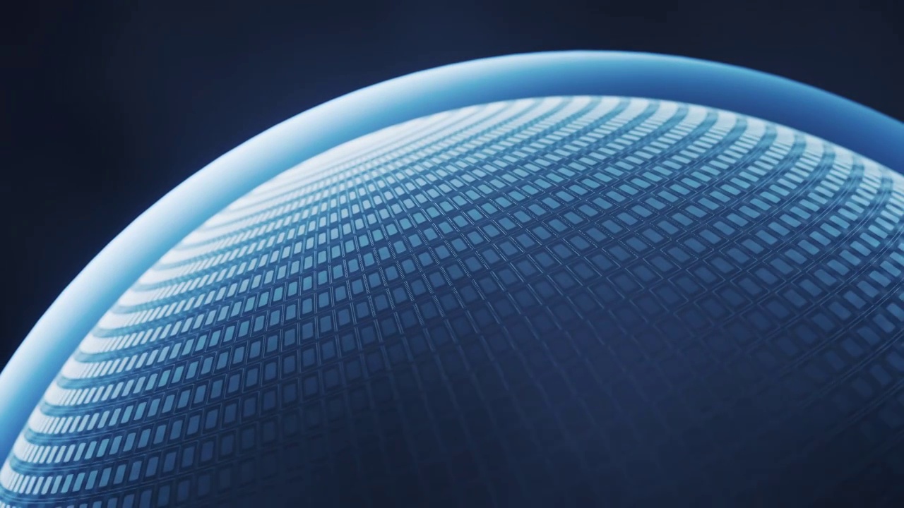 蓝色数字科技球体商务科技背景3D渲染视频素材
