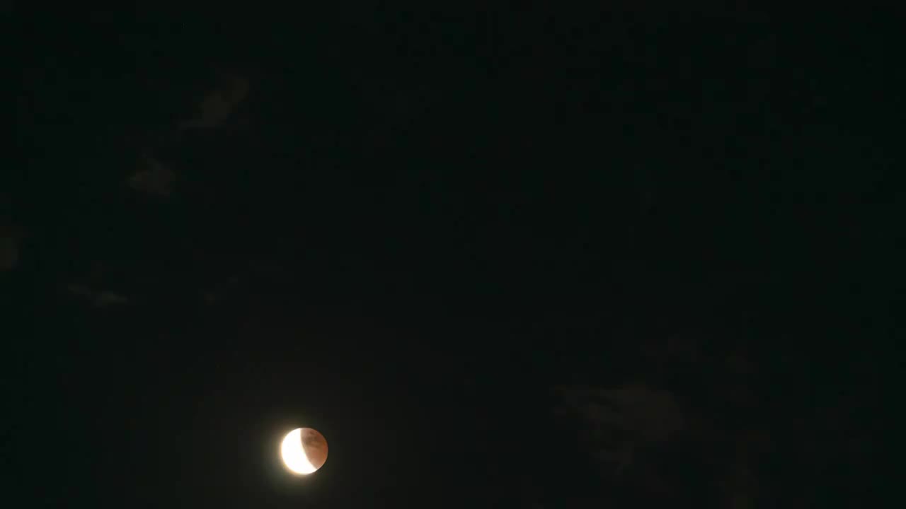 2022年11月8日月红月亮，月全食延时摄影4k视频素材