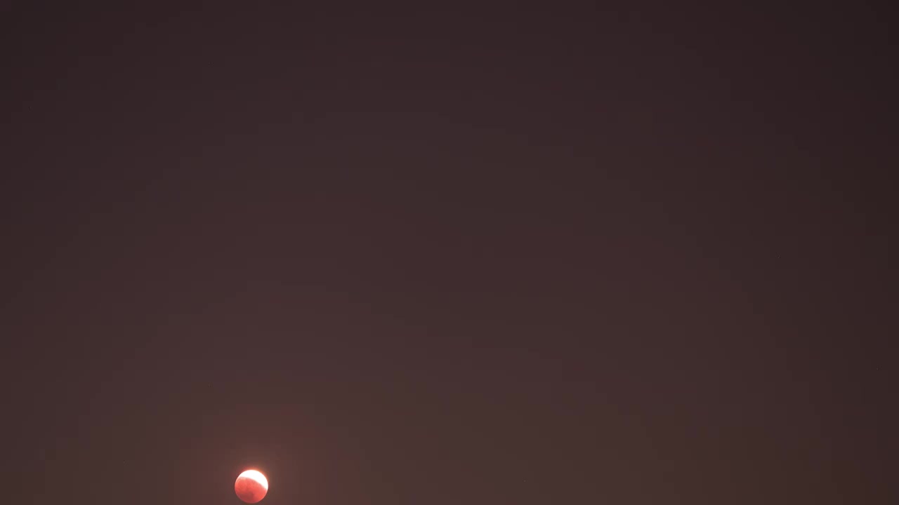 月全食红月亮延时摄影视频素材