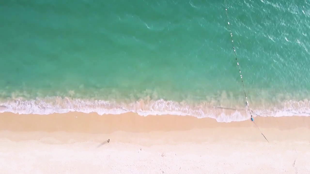 航拍广东惠州大亚湾沙滩海景视频素材