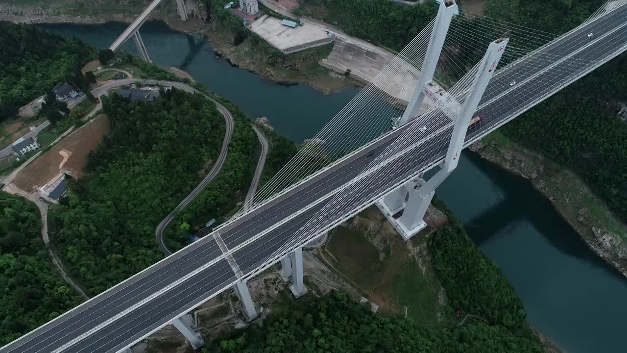 航拍楠木渡大桥视频素材