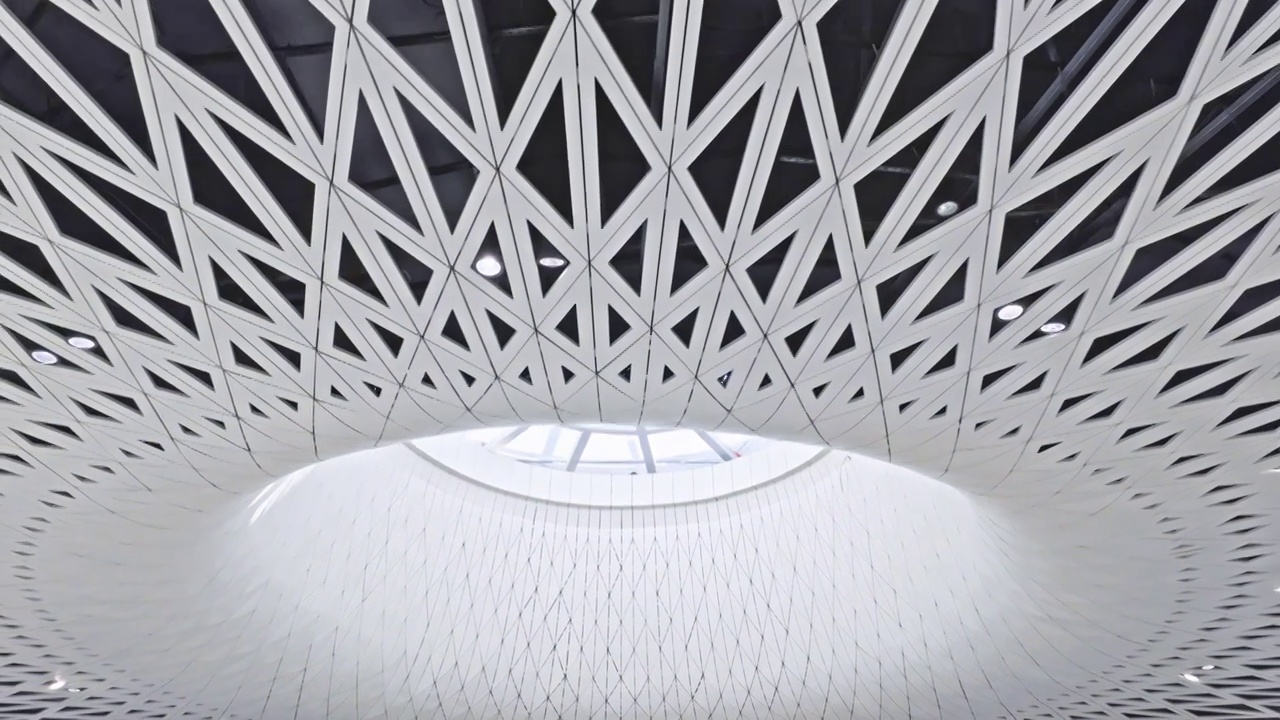 未来感室内建筑空镜视频素材