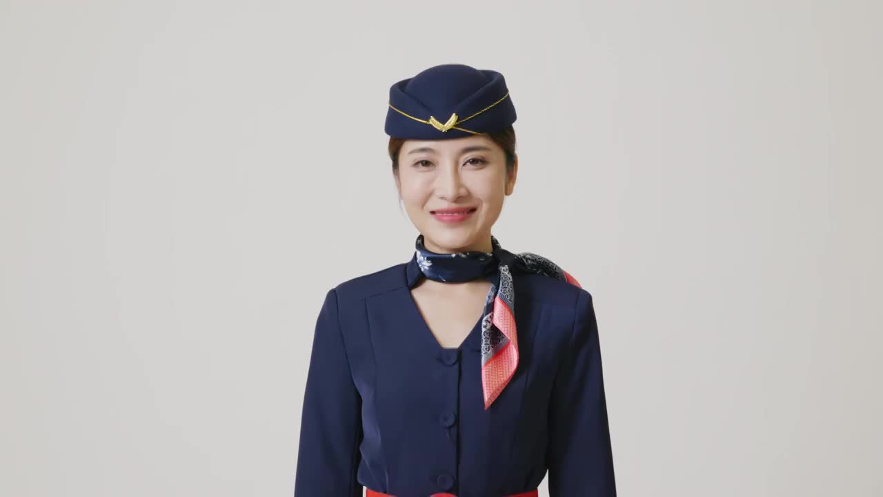 空姐肖像视频素材