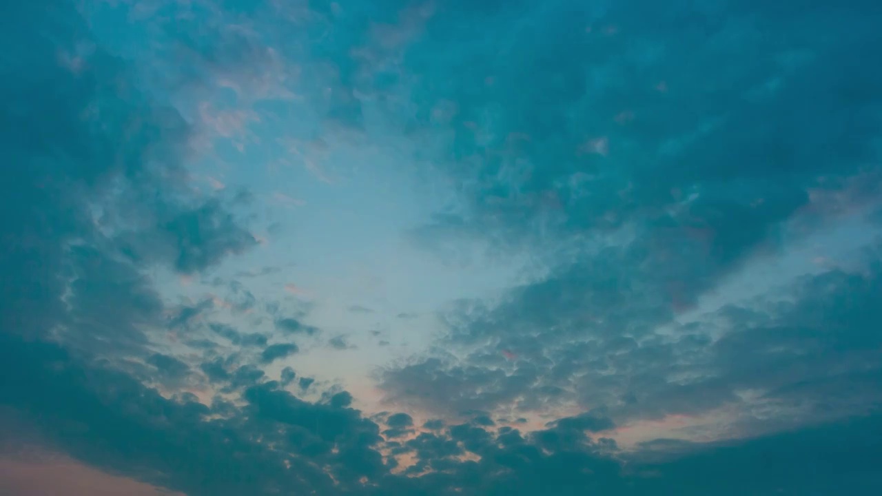 天空红云夕阳延时视频素材