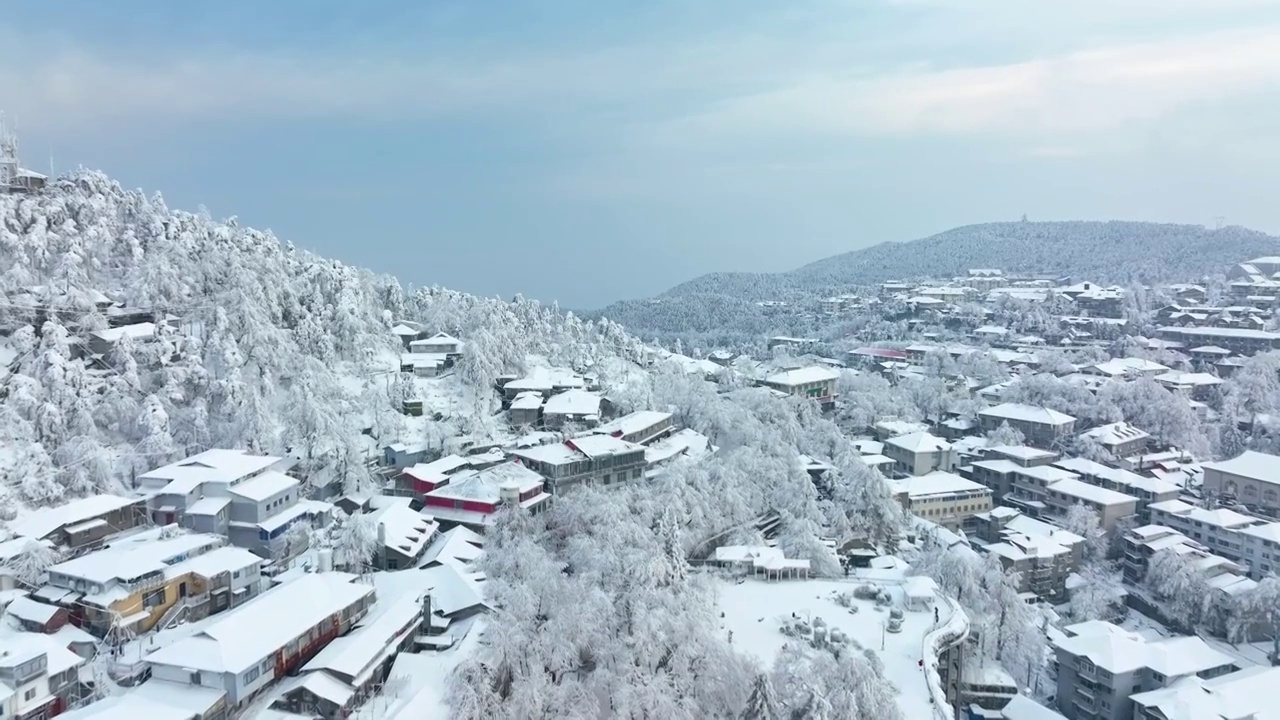 江西九江庐山风景区冬季雪景风光视频购买