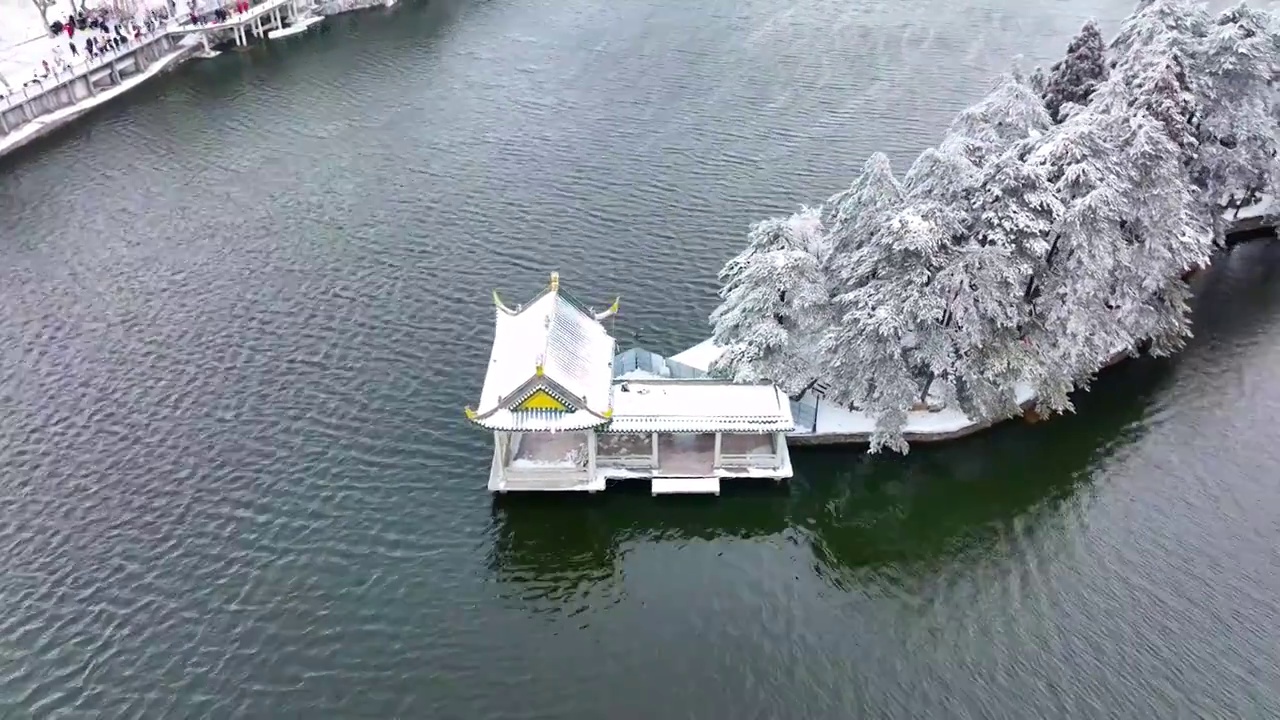 江西九江庐山风景区冬季雪景风光视频下载