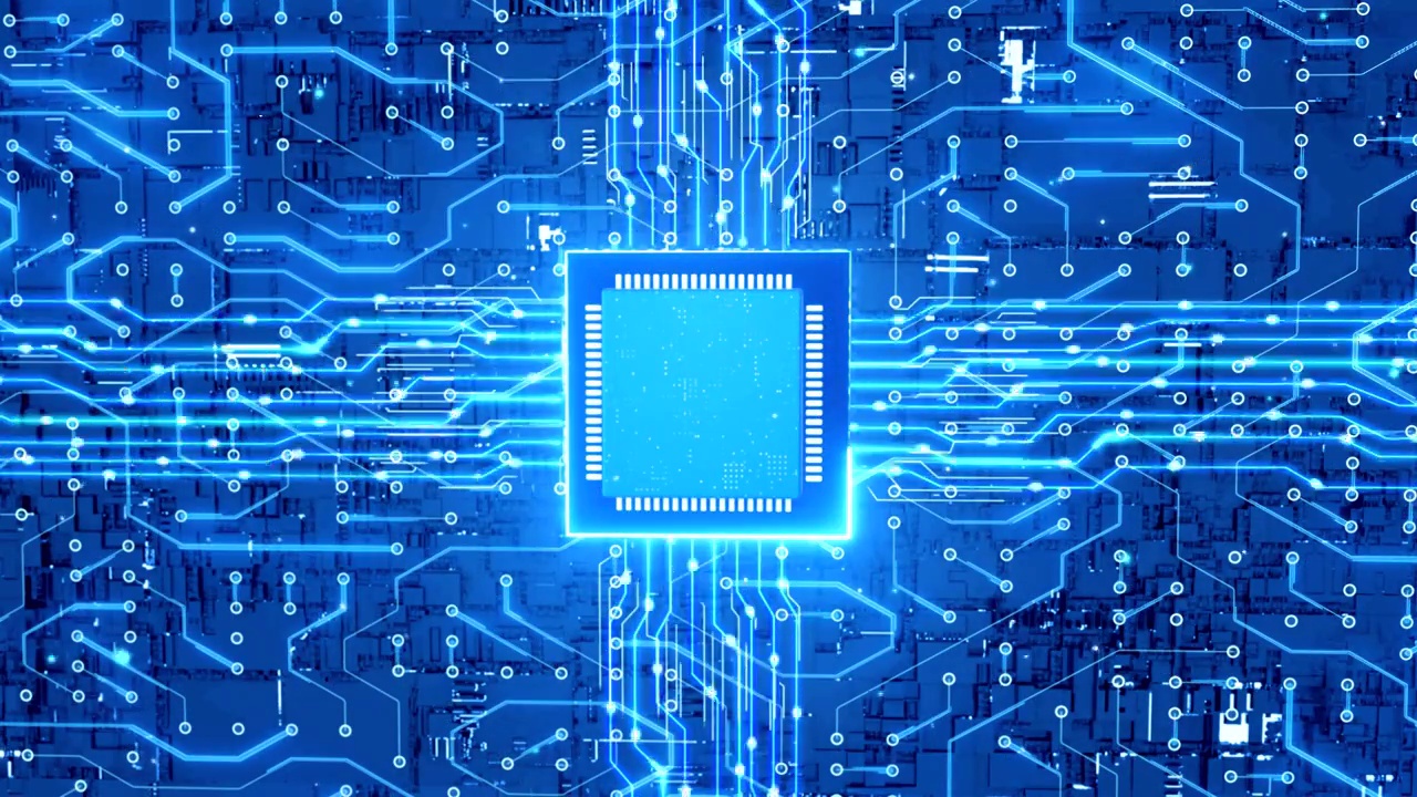 人工智能芯片处理器集成电路板视频素材