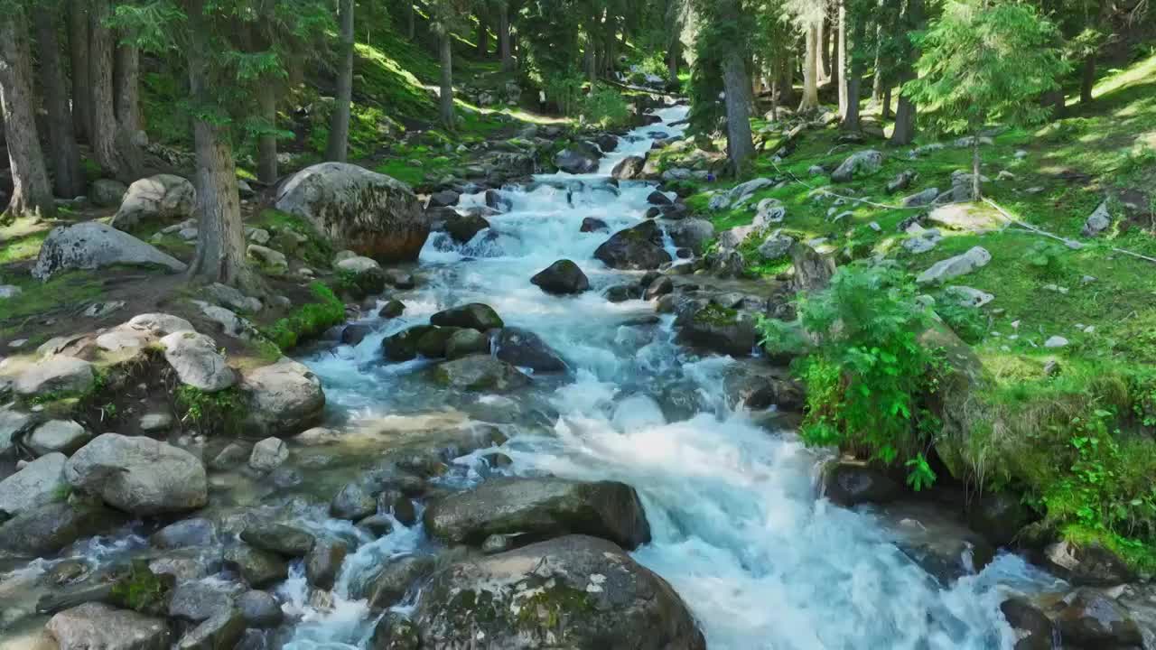 山间溪流河流视频下载
