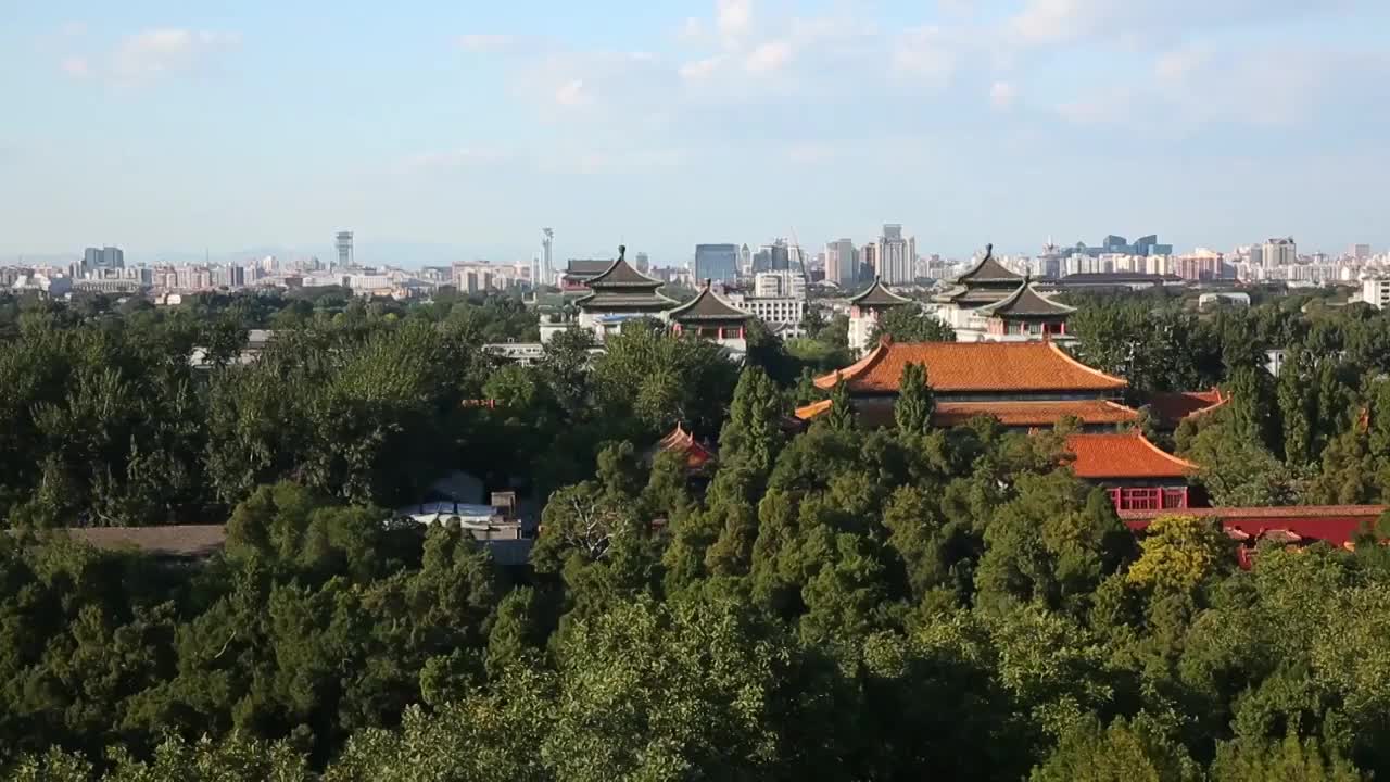 景山公园 万岁山 北京景区  故宫 故宫博物馆视频下载