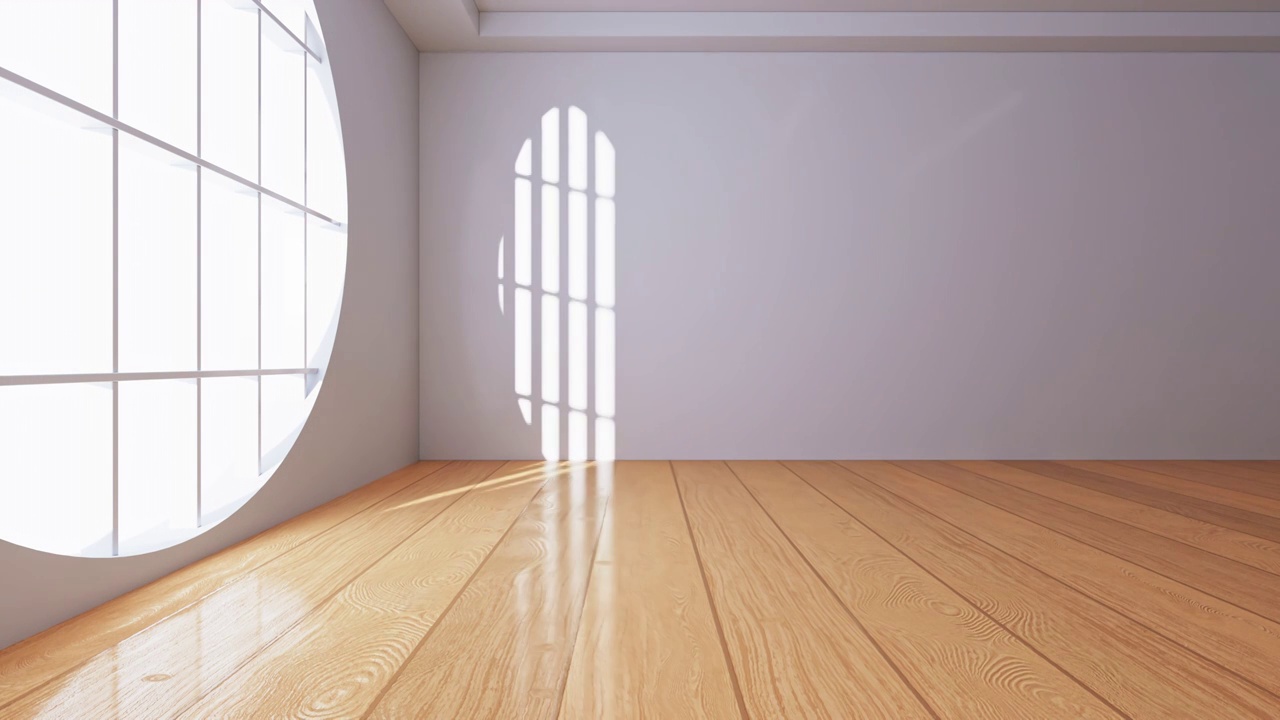空房间室内建筑场景3D渲染视频下载