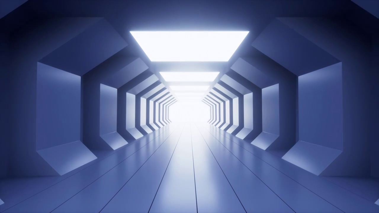 抽象科技感隧道3D渲染视频下载