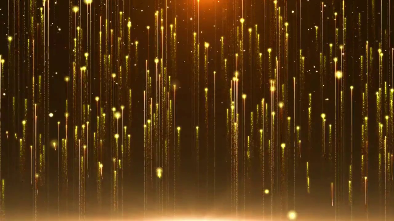 唯美金色粒子光束上升舞台背景视频素材