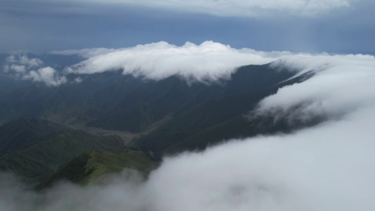五台山山中云海视频素材