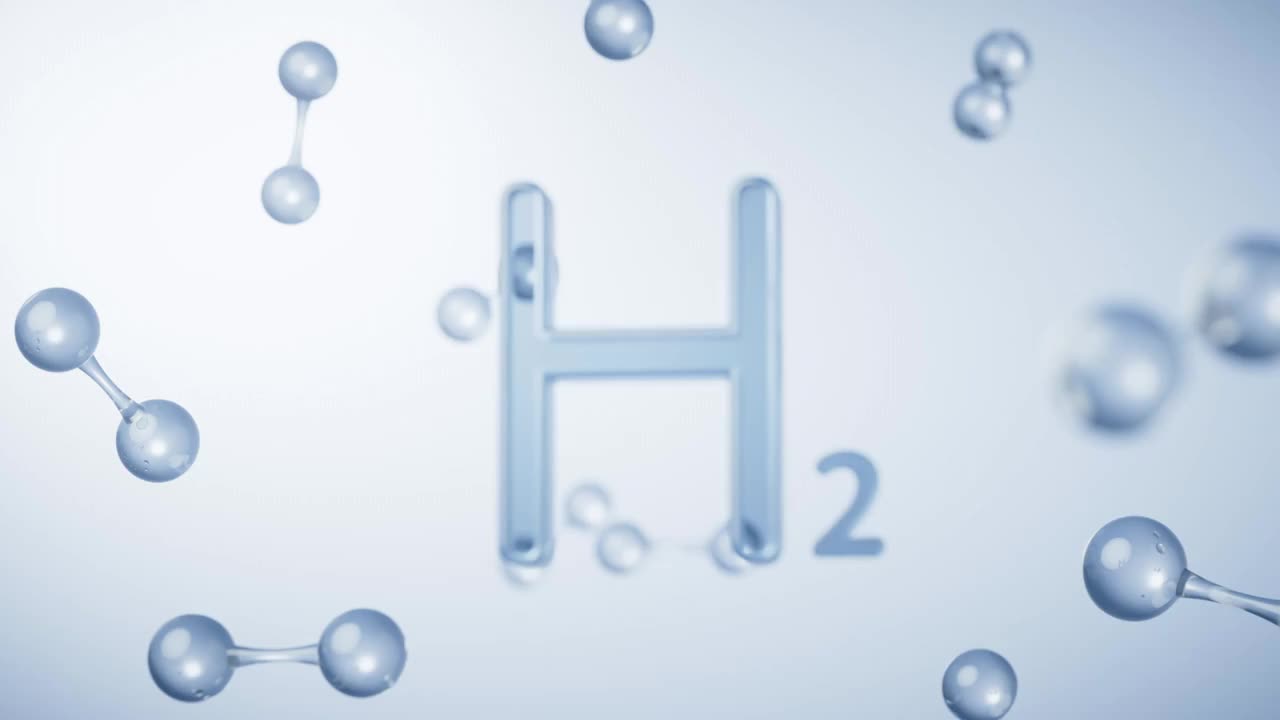 氢气与分子新能源科技3D渲染视频下载