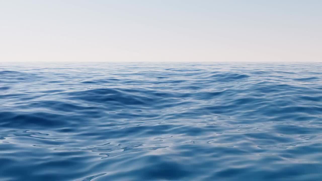 蓝色水面波纹背景循环动画3D渲染视频下载