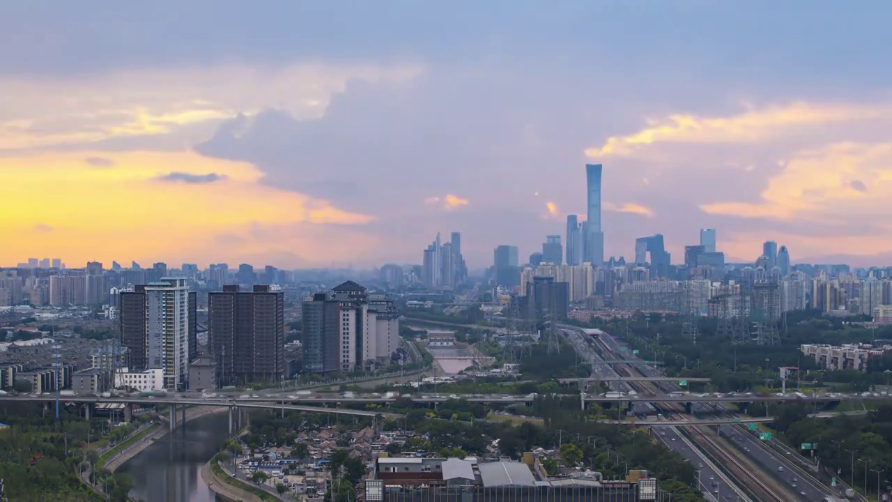 北京CBD核心区(中景)视频素材