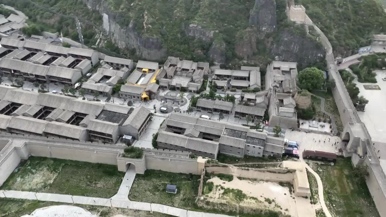 中国河北张家口大境门景区航拍视频素材