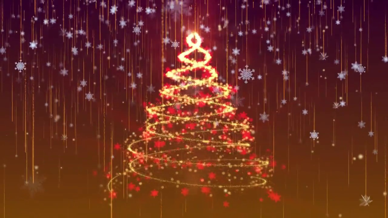 4K 圣诞节金色浪漫圣诞树视频下载