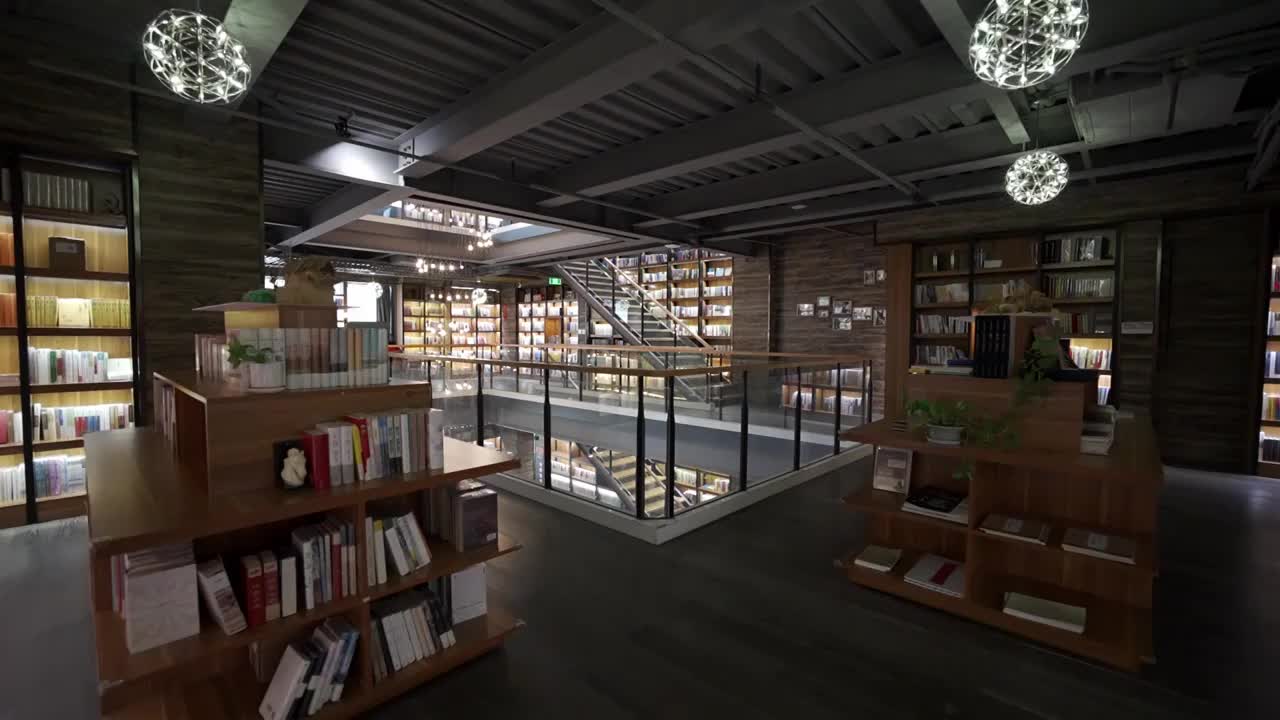 图书馆阅览室空镜素材视频下载