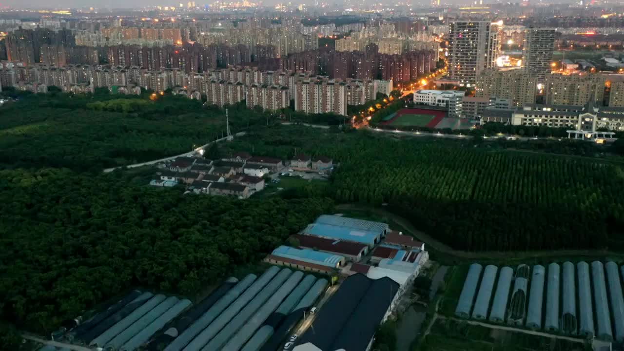 航拍上海宝山区刘行视频素材