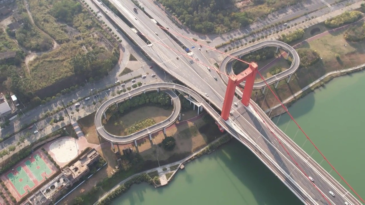 4K航拍 良庆大桥（合集）视频素材