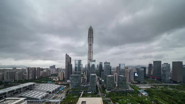 深圳金融中心延时摄影视频视频素材