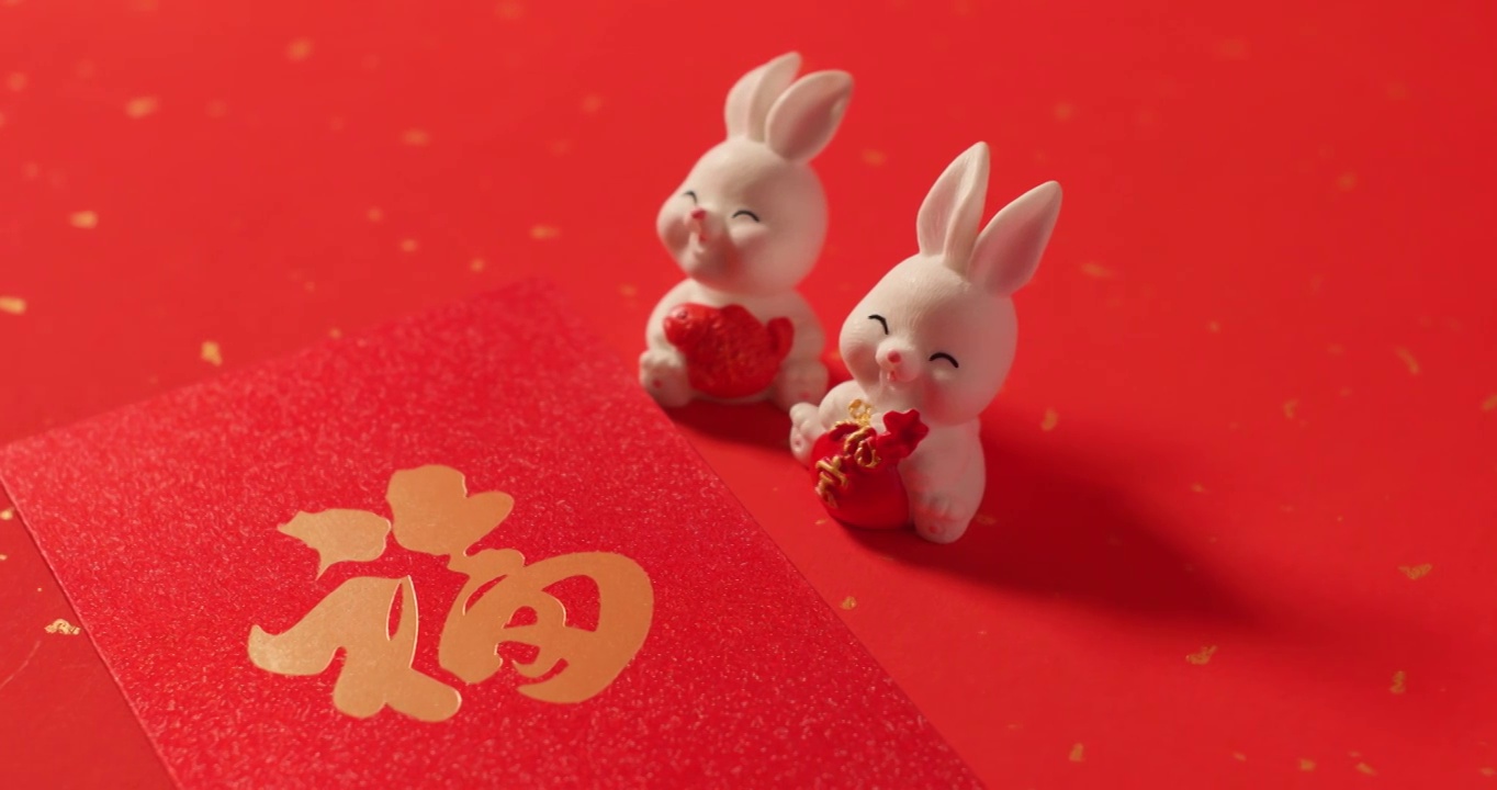 新年春节红包布兔年视频下载