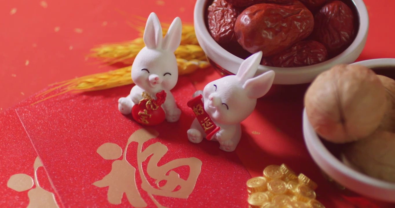 新年春节红包布兔年视频下载