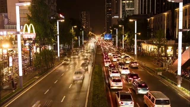 中国成都春熙路夜景视频素材
