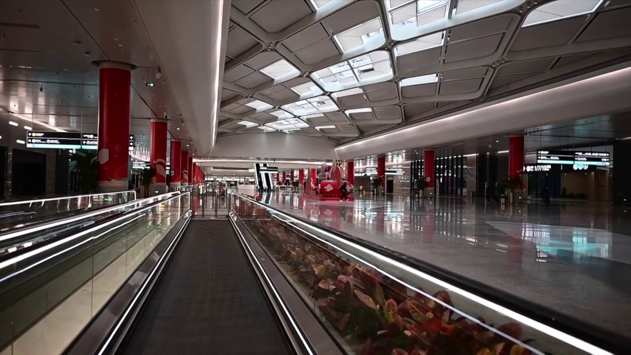 杭州萧山国际机场航站楼视频素材