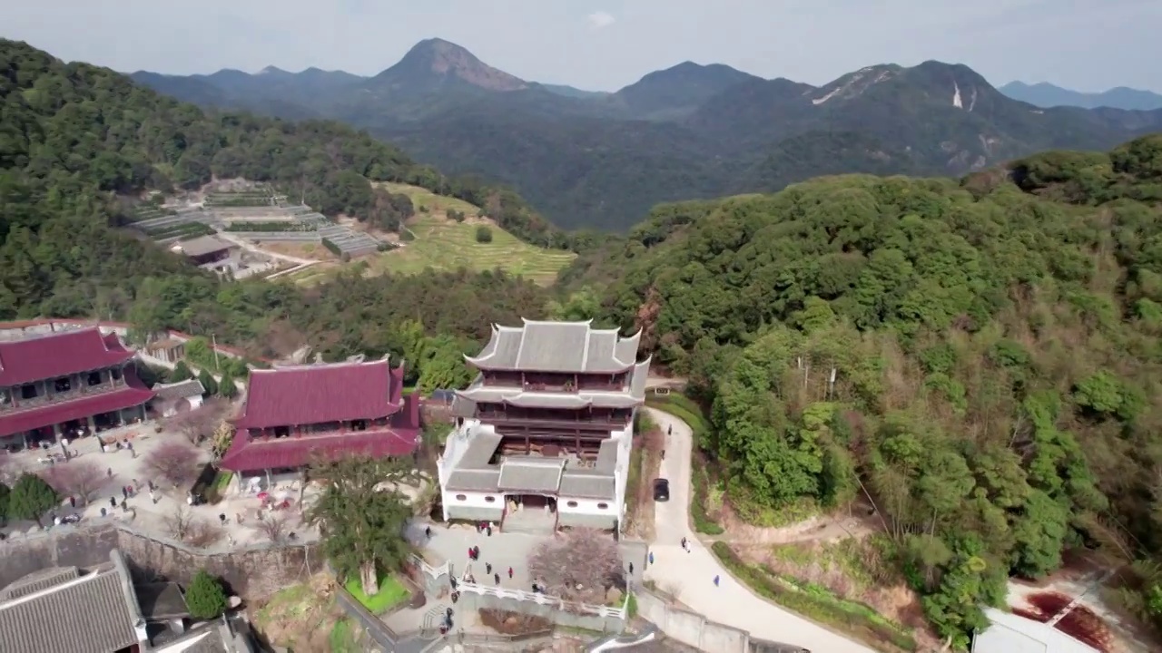 福州林阳寺建筑航拍环绕视频素材