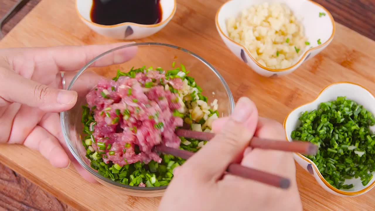手工饺子选编视频素材