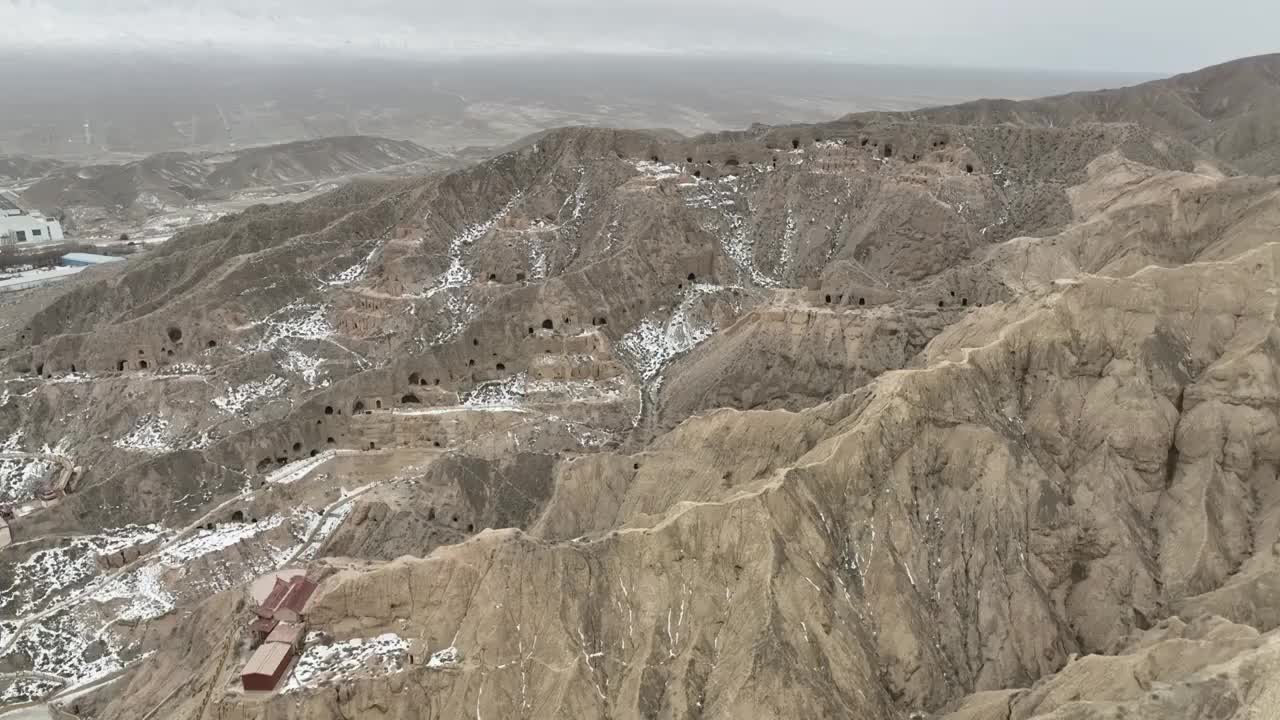 文殊山石窟群视频素材