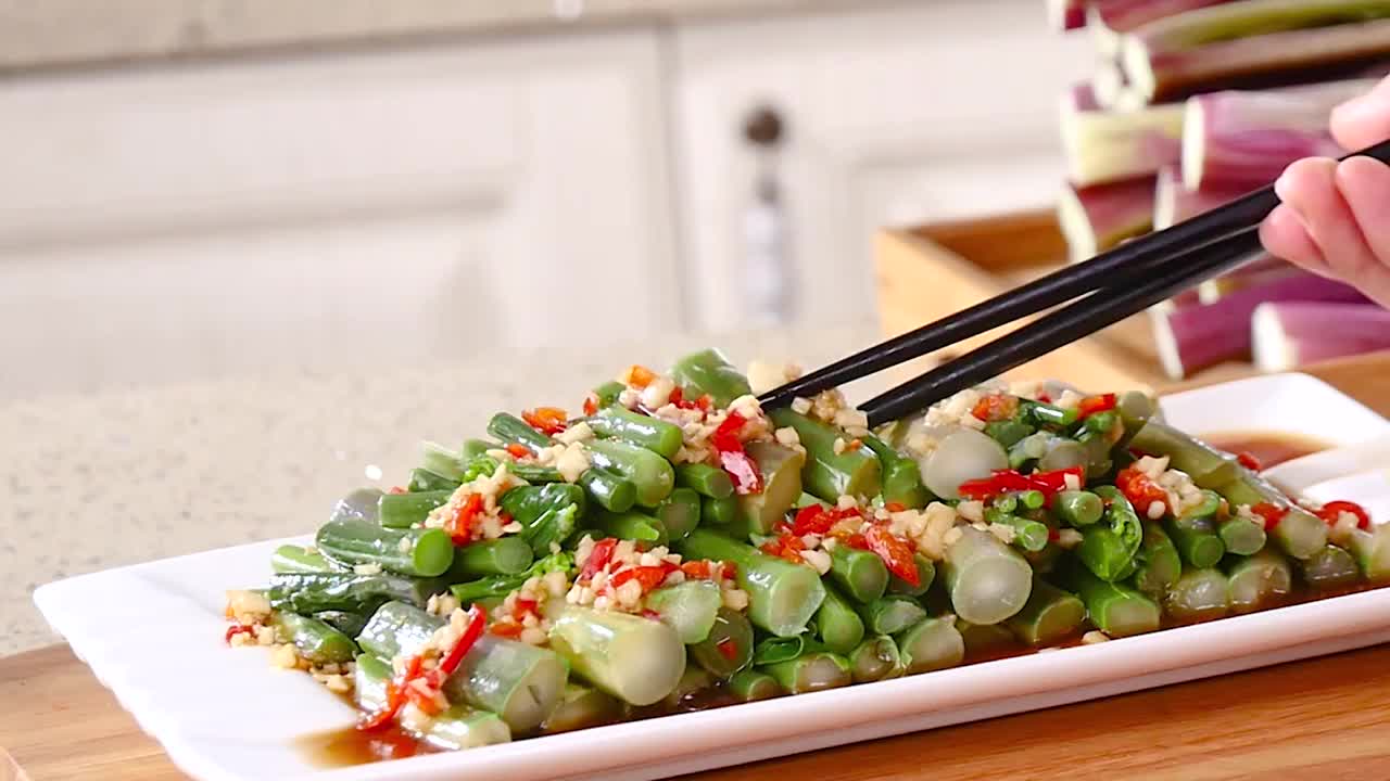 新鲜红菜苔选编视频素材
