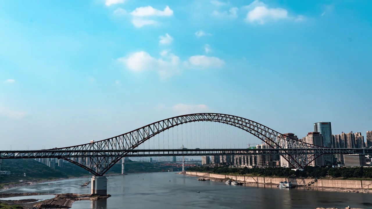 8K重庆朝天门大桥城市地标风景延时视频素材