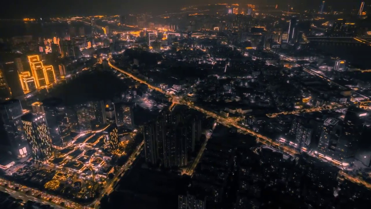 8K广东珠海城市全景风光夜景黑金延时视频下载