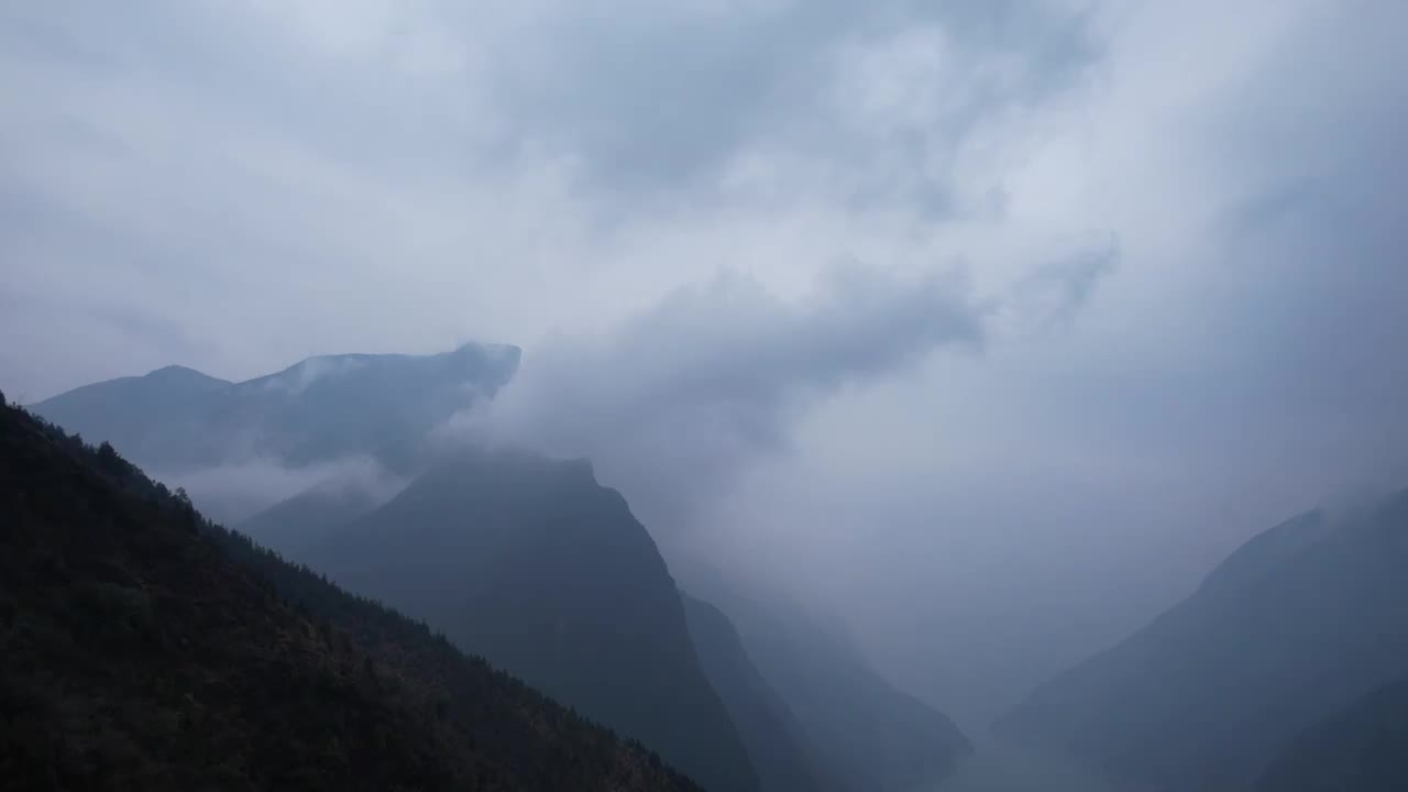 长江三峡长江险峻航道壮丽峭壁风光（合集）视频下载